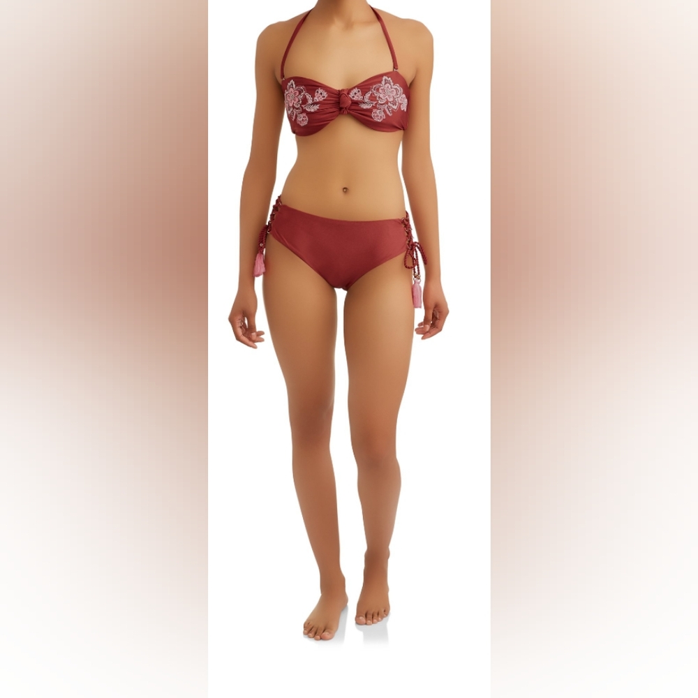 Pink and Red Bikini with Adjustable Side Ties